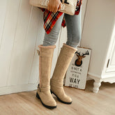 Warm Knee High Snow Boots Winter Fur Lined Riding Boots Oshnow